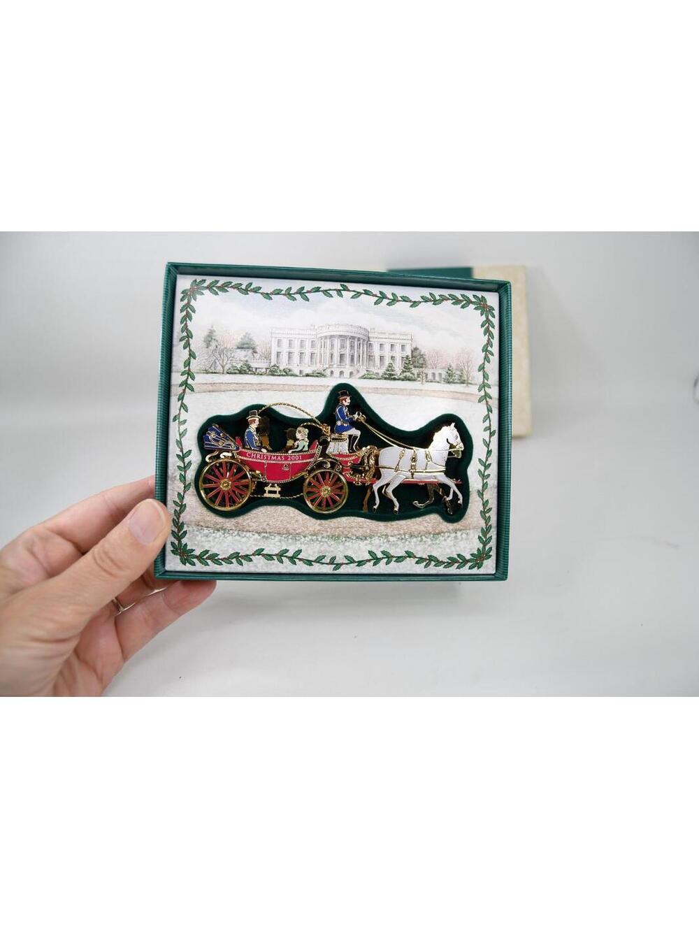 White House Historical Association Christmas Ornament 2001 Horse and Carriage